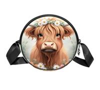 Sea Octopus Crossbody-Taschen für Damen, trendig, kreisförmig, Umhängetasche, runde Handtaschen, Mehrfarbig 12, Einheitsgröße