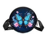 Sea Octopus Crossbody-Taschen für Damen, trendig, kreisförmig, Umhängetasche, runde Handtaschen, Mehrfarbig 19, Einheitsgröße