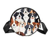 Sea Octopus Crossbody-Taschen für Damen, trendig, kreisförmig, Umhängetasche, runde Handtaschen, Mehrfarbig 16, Einheitsgröße