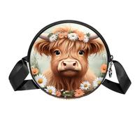 Sea Octopus Crossbody-Taschen für Damen, trendig, kreisförmig, Umhängetasche, runde Handtaschen, Mehrfarbig 14, Einheitsgröße