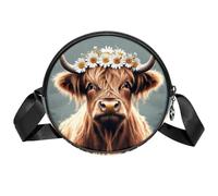 Sea Octopus Crossbody-Taschen für Damen, trendig, kreisförmig, Umhängetasche, runde Handtaschen, Mehrfarbig 6, Einheitsgröße