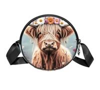 Sea Octopus Crossbody-Taschen für Damen, trendig, kreisförmig, Umhängetasche, runde Handtaschen, Mehrfarbig 3, Einheitsgröße