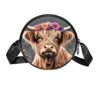 Sea Octopus Crossbody-Taschen für Damen, trendig, kreisförmig, Umhängetasche, runde Handtaschen, Mehrfarbig 9, Einheitsgröße