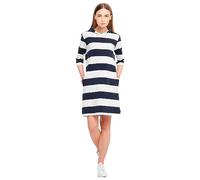 Sea Ranch maritimes Damen Hoodie Kleid Blockstreifen blau weiß rot Gr. S, M, L, XL, XXL, Farbe:Ecru/Navy, Größe:XL