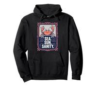 Sea. Sun. Sanity. Happy Crab Beach Ocean Pullover Hoodie