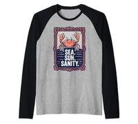 Sea. Sun. Sanity. Happy Crab Beach Ocean Raglan