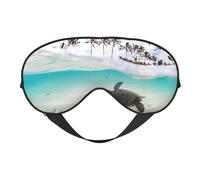 Sea Turtle Schlafmaske aus Seide, elastisches Band, Reisen und Nickerchen, weiche Augenabdeckung, Augenschutz für Reisen, Yoga, Nickerchen