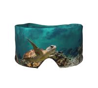 Sea Turtle1 Schlafmaske für Männer und Frauen, weiche Augenabdeckung, schalldichtes Schlaf-Ohrenschützer-Stirnband für Reisen, Nickerchen