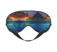 Sea Turtles Schlaf-Augenmaske, verstellbar, glatt, weich, Augenmaske, Schattierung, Augenbinde, Augenmaske für Ausruhen, Reisen