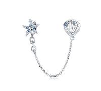 Sea World Sicherheitskette Charm für Armband, 100% echtes 925 Sterling Silber Charm passt für Pandora Armband, SCC1478