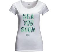 JACK WOLFSKIN Damen Shirt SEA YOU SOON (1806392) XXL white rush