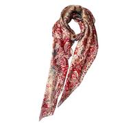 SeaBright Damen Schal Tuch 100% Seide Seidenschal Chiffon Paj dünn leicht transparent 4 Momme SC-S-BH-2405-5 Rot Beige