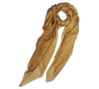 SeaBright Damen Schal Tuch 100% Seide Seidenschal Chiffon Paj dünn leicht transparent 4 Momme SC-S-MX-2209-04 Blasses Gold