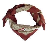 SeaBright Damen Tuch Nickituch Halstuch 100% Baumwolle 70x70 cm Quadratisch 4-eckig TC-C-KDK-1704-1 Braun Paisley