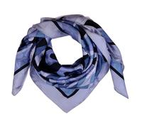 SeaBright Damen Tuch Nickituch Schal 100% Seide Satin Quadratisch Mittelgroß 85X85 cm Luxuriös 15 Momme TC-S-MX-1804-2 Moderne Muster Grau Schwarz Blau