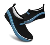 SEAC Smile, Wassersportschuhe, für Meer, Strand und Pool, rutschfeste, elastische Schuhe, schwarz, 47 EU
