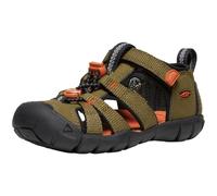 KEEN Unisex-Kinder Seacamp 2 CNX Geschlossene Zehensandalen, Dark Olive/Gold Flame, 3 Big Kid