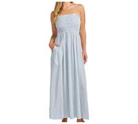 Seafolly - Beach Club Shirred Maxi Dress - Kleid, Gr. XL, grau (PowderBlue)