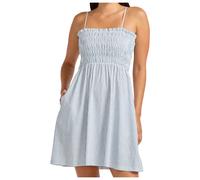 Seafolly - Beach Club Shirred Mini Dress - Kleid, Gr. L, grau (PowderBlue)