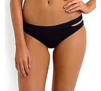 Seafolly Damen Active Split Band Hipster Bikinihose, Schwarz Black), 36 (Herstellergröße:10)