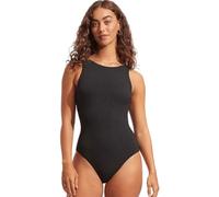 Seafolly Damen-Badeanzug mit hohem Ausschnitt und Rückenteil, Sea Dive Black, 40
