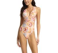 Seafolly Damen Einteiliger tiefem V und Breiten Trägern Badeanzug, Frühlingsfest-Nektar, 38