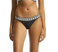Seafolly Damen-Badeanzug, wendbar, Hipster-Bikinihose, Kasbah Black, 38