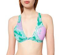 Seafolly Damen Bandana Bay Wrap Front Tri Bikinioberteil, per Pack Grün (Jungle Jungle), 34 (Herstellergröße: 8)