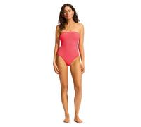Seafolly Damen Bandeau-Badeanzug mit hohem Beinausschnitt, Sea Dive Snapdragon, 38