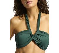Seafolly Damen Bandeau-Bikinioberteil mit Neckholder-Badeanzug, Eco Collective Evergreen, 44