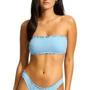 Seafolly Damen Bandeau Tube Top Bikini, Daydreamer Powder Blue, 38
