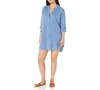 Seafolly Damen Basics Boyfriend Beach Shirt Cover Up Strandkleider, Blau (Chambray), 38 (Herstellergröße:M)