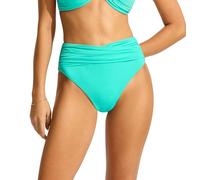 Seafolly - Women's Collective High Waist Wrap Front Pant - Bikini-Bottom, Gr. M 12, türkis (AquaticBlu)