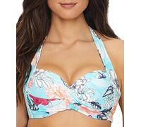 Seafolly Damen Bikinioberteil Twist Soft Cup Halter 30806-167, Gr. 42 (Herstellergröße: 16), Blau (Iceberg)
