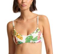Seafolly Damen Bralette-Bikinioberteil Badeanzug mit Clip hinten Bikini, Tropica Ecru, 36