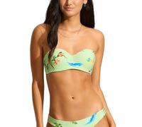 Seafolly Damen Bustier Bandeau Top Swimsuit Bikini, Isla Palm Sage, 40