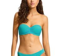 Seafolly Damen Bustier Bandeau Bikini Top Badeanzug, Jade mit Netz-Effekt, 38
