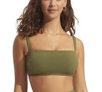 Seafolly Damen Dd Cup Bandeau-Bikinioberteil mit Trägern Bikini, Sea Dive Khaki, 36