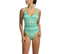 Seafolly Damen Dd Einteiliger V-Ausschnitt Badeanzug, Neue Wave Jade, 38