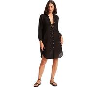 SEAFOLLY Damen Hemd Longshore Cover Up (54526-CU) XS/S Black