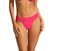 Seafolly Damen High Leg Ruched Side Bottom Swimsuit Bikini-Unterteile, Eco Collective Raspberry, 44