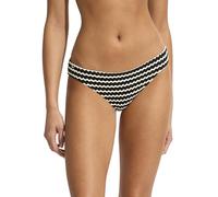 Seafolly Damen Hipster-Bikinihose mit voller Abdeckung Bikini-Unterteile, Netz-Effekt, schwarz, 36