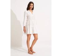 SEAFOLLY Damen Kleid Embroidery Tiered Dress (54155-DR) M/L White