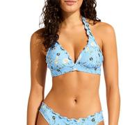 Seafolly Damen Multi Fit Longline Tri Bikini, Modern Romance Puderblau, 42