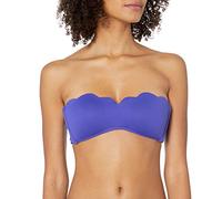 Seafolly Damen Petal Edge Bandeau Bustier Bikinioberteil, Blau Reflex Blue), 32 (Herstellergröße: 6)