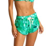 Seafolly Damen Printed Short Length Boardshort with Elastic Waist Überwurf für Schwimmbekleidung, Secretgarden Jade, S