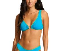 Seafolly Damen Ring Front Tank Top Swimsuit Bikini, Strandbindung, Türkis, 42