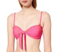 Seafolly Damen Safari Spot Twist Tie Front Bandeau Bikinioberteil, Mehrfarbig (Ultra Pink Ultra Pink), 40 (Herstellergröße: 14)