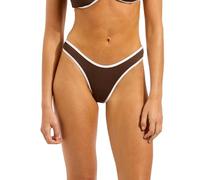 Seafolly Damen Scoop High Cut Rio Bikini-Unterteile, Beach Bound Dark Choc, 6