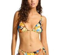 Seafolly Damen Slide Triangle Top Bikini, Ciao Bella True Navy, 40